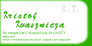 kristof kvasznicza business card